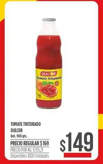 Supermercados Vea Dulcor Tomate Triturado 960grs. oferta