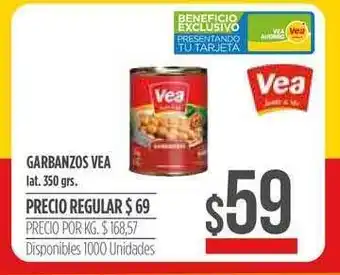 Supermercados Vea Vea Garbanzos 350grs. oferta