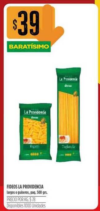 Supermercados Vea La Providencia Fideos 500grs oferta