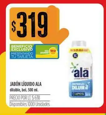Supermercados Vea Ala Jabón Líquido 500ml. oferta