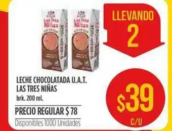 Supermercados Vea Las Tres Niñas Leche Chocolatada U.A.T. 200ml. oferta