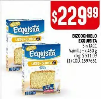 Makro Bizcochuelo exquisita sin tacc x 450g oferta