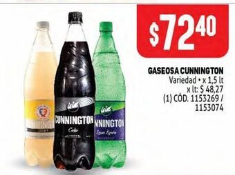 Makro Gaseosa cunnington 1,5l oferta