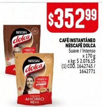 Makro Café instantaneo nescafé dolca 170g oferta