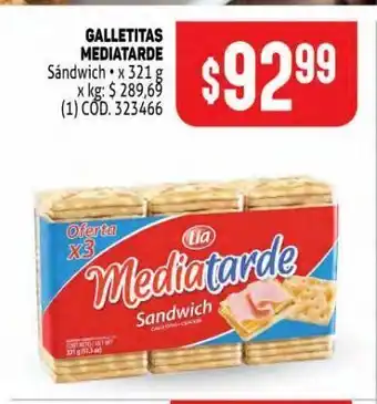 Makro Galletas mediatarde sandwich 321g oferta
