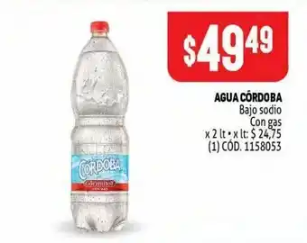 Makro Agua córdoba con gas 2l oferta