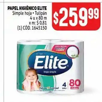 Makro Papel higiénico elite sh x 4u x 80m oferta