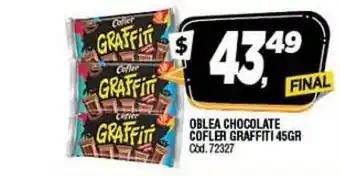 Supermercados Yaguar Graffiti Oblea Chocolate Cofler 45gr oferta
