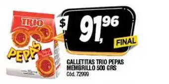 Supermercados Yaguar Trio Pepas Membrillo Galletitas 500grs oferta