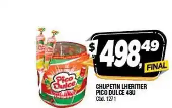 Supermercados Yaguar Pico Dulce Lheritier Chupetin 48u oferta