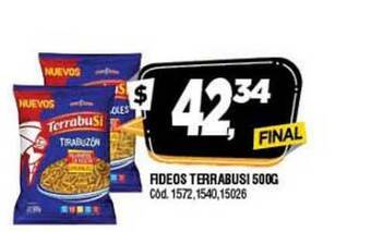 Supermercados Yaguar Terrabusi Fideos 500g oferta