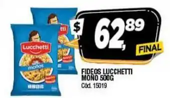 Supermercados Yaguar Lucchetti Mono Fideos 500g oferta