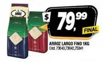 Supermercados Yaguar Arroz Largo Fino 1kg oferta