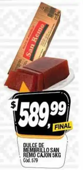 Supermercados Yaguar San Remo Dulce De Membrillo 5kg oferta