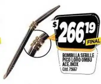 Supermercados Yaguar Bombilla Sebille Pico Loro Ombu Ace. Inox oferta