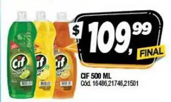 Supermercados Yaguar Cif 500ml. oferta