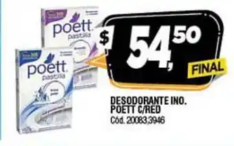 Supermercados Yaguar Poett Desodorante Ino. C/Red oferta