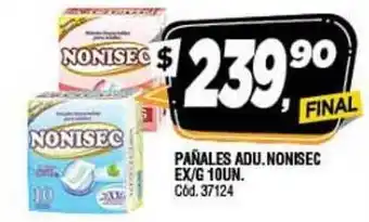 Supermercados Yaguar Nonisec Pañales Adu. Ex/G 10un. oferta