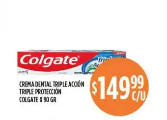 Supermercados Toledo Colgate Crema Dental Triple Acción Triple Protección x 90gr oferta