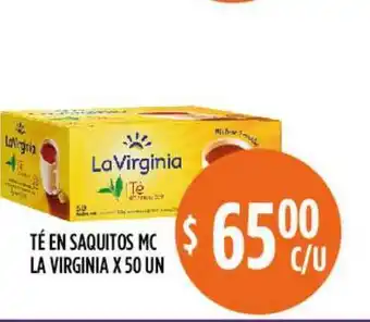Supermercados Toledo La Virginia Té en Saquitos Mc x 50un oferta