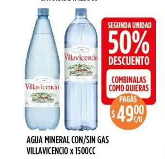 Supermercados Toledo Villavicencio Agua Mineral Con/sin Gas x 1500cc oferta