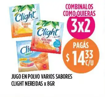 Supermercados Toledo Clight Nereidas Jugo en Polvo Varios Sabores x 8gr oferta