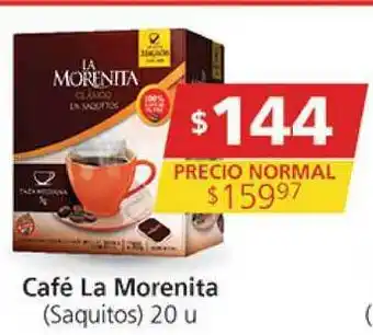 Supermercados Aiello La Morenita Café (saquitos) 20u oferta