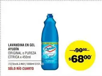 Atomo Conviene Ayudín Original Lavandina En Gel O Pureza Cítrica x 450ml oferta
