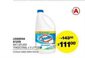 Atomo Conviene Ayudín Anti Splash Tradicional Lavandina x 2 litros oferta
