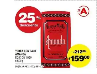 Atomo Conviene Amanda Yerba Mate Con Palo Edición 1950 x 500g oferta