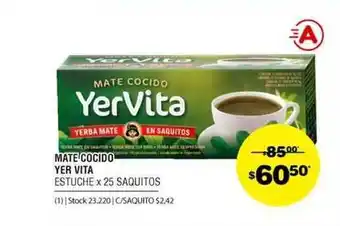 Atomo Conviene Yer Vita Mate Cocido Estuche x 25 saquitos oferta
