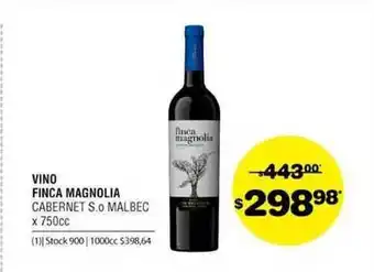 Atomo Conviene Finca Magnolia Vino Cabernet S. o Malbec x 750cc oferta