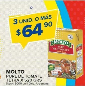 Carrefour Maxi Puré de tomate molto 520g oferta
