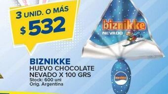 Carrefour Maxi Huevo de chocolate biznikke x 100g oferta