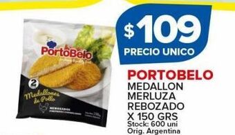 Carrefour Maxi Medallon de merluza rebosado portobelo x 150g oferta