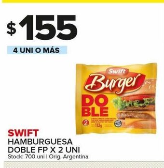 Carrefour Maxi Hamburguesa swift doble fp x 2uni oferta
