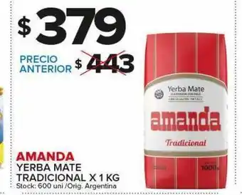 Carrefour Maxi Yerba mate amanda tradicional 1kg oferta