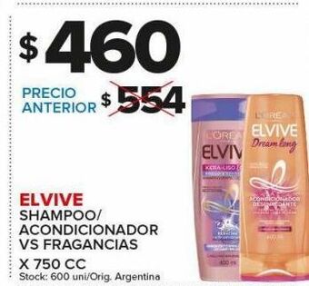 Carrefour Maxi Shampoo/ acondicionador elvive 750cc oferta