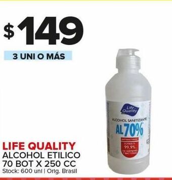 Carrefour Maxi Alcohol life quality 70% x 250cc oferta