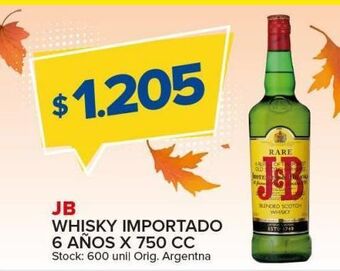 Carrefour Maxi Whisky importado jb 6 años x 750cc oferta
