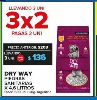Carrefour Maxi Piedras sanitarias dry way x 4,6l oferta