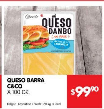 Disco Queso barra c&co x 100g oferta