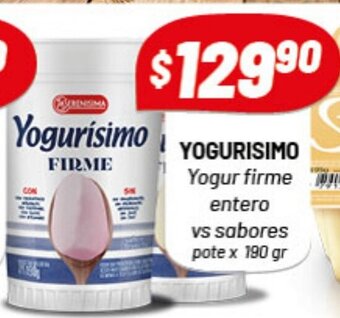Almacor Yogurisimo Yogur firme entero vs sabores pote x 190gr oferta