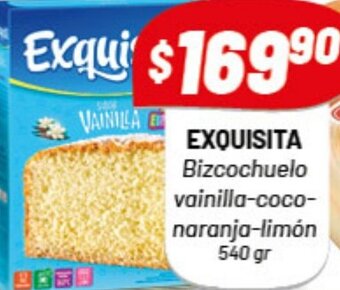 Almacor Exquisita Bizcochuelo vainilla-coco-naranja-limón 540gr oferta