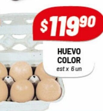 Almacor Huevo Color est x 6 un oferta