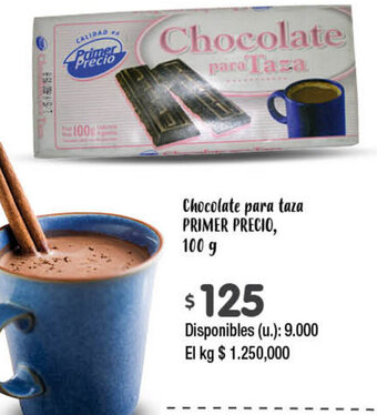 Cooperativa Obrera PRIMER PRECIO Chocolate para taza, 100g oferta