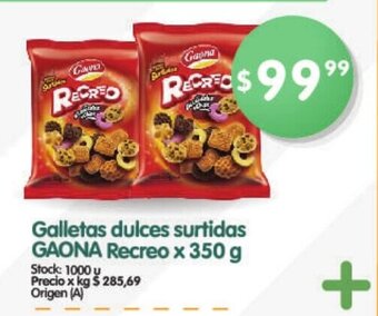 Supermercados Buenos Días Galletas dulces surtidas Gaona Recreo x 350g oferta