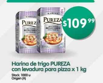 Supermercados Buenos Días Pureza Harina de trigo con levadura para pizza x 1 kg oferta