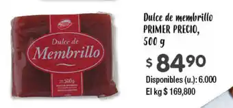 Dulce de membrillo Primer Precio 500g