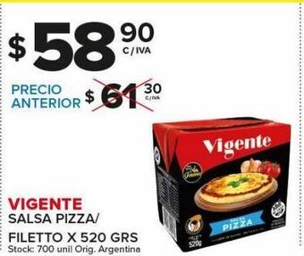 Carrefour Maxi Salsa pizza vigente 520g oferta